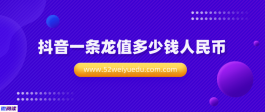抖音一条龙值多少钱人民币？嘉年华多少钱人民币？